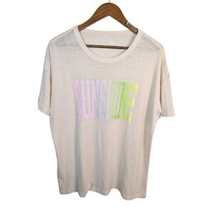 Aerie Biege Sunshine Oversized Crewneck Tee Shirt NWOT!